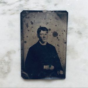 Antique Tintype of Man: Mid 1800's - Early 1900's